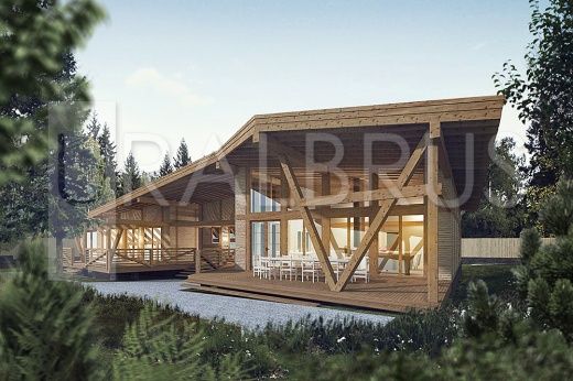 Проект дома из клееного бруса «Кламат»