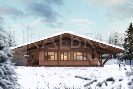 Проект дома из клееного бруса «Рино»